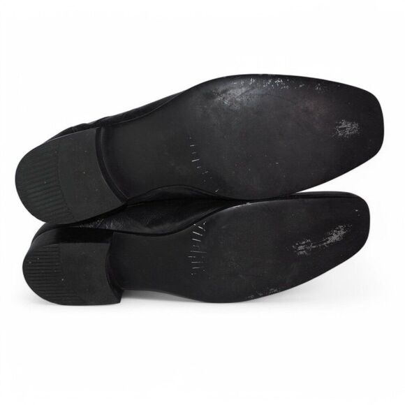 Red Tape Canning Crumple Clip Square Toe Leather Loafers Black Men's 10 - Picture 8 of 12